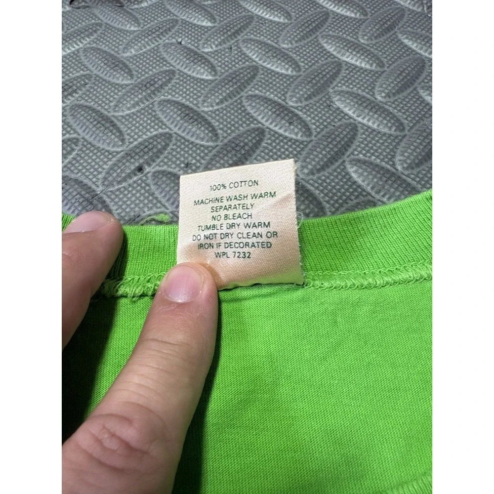 Vintage LL Bean By Russell Athletic Long Sleeve Pocket T-Shirt Green LG USA Made